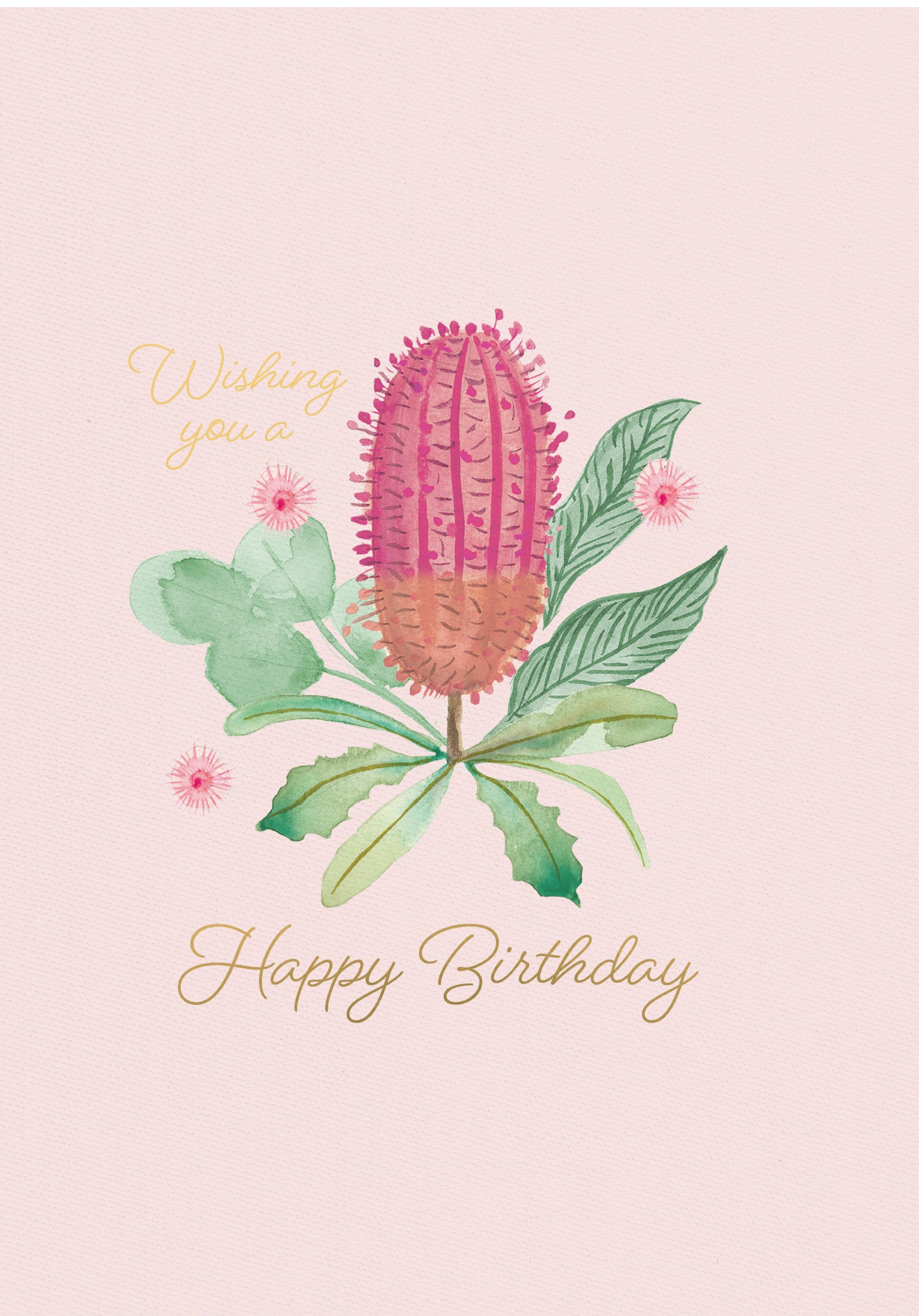 Greeting Card Botanical Blooms - Birthday Banksia